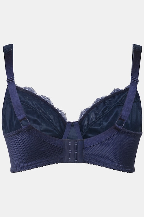 Bügel-BH, ohne Softcups, Satin, Spitze, Cup C - F