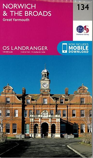ORDNANCE SURVEY - 134 GB NORWICH THE BROADS 1 50 000
