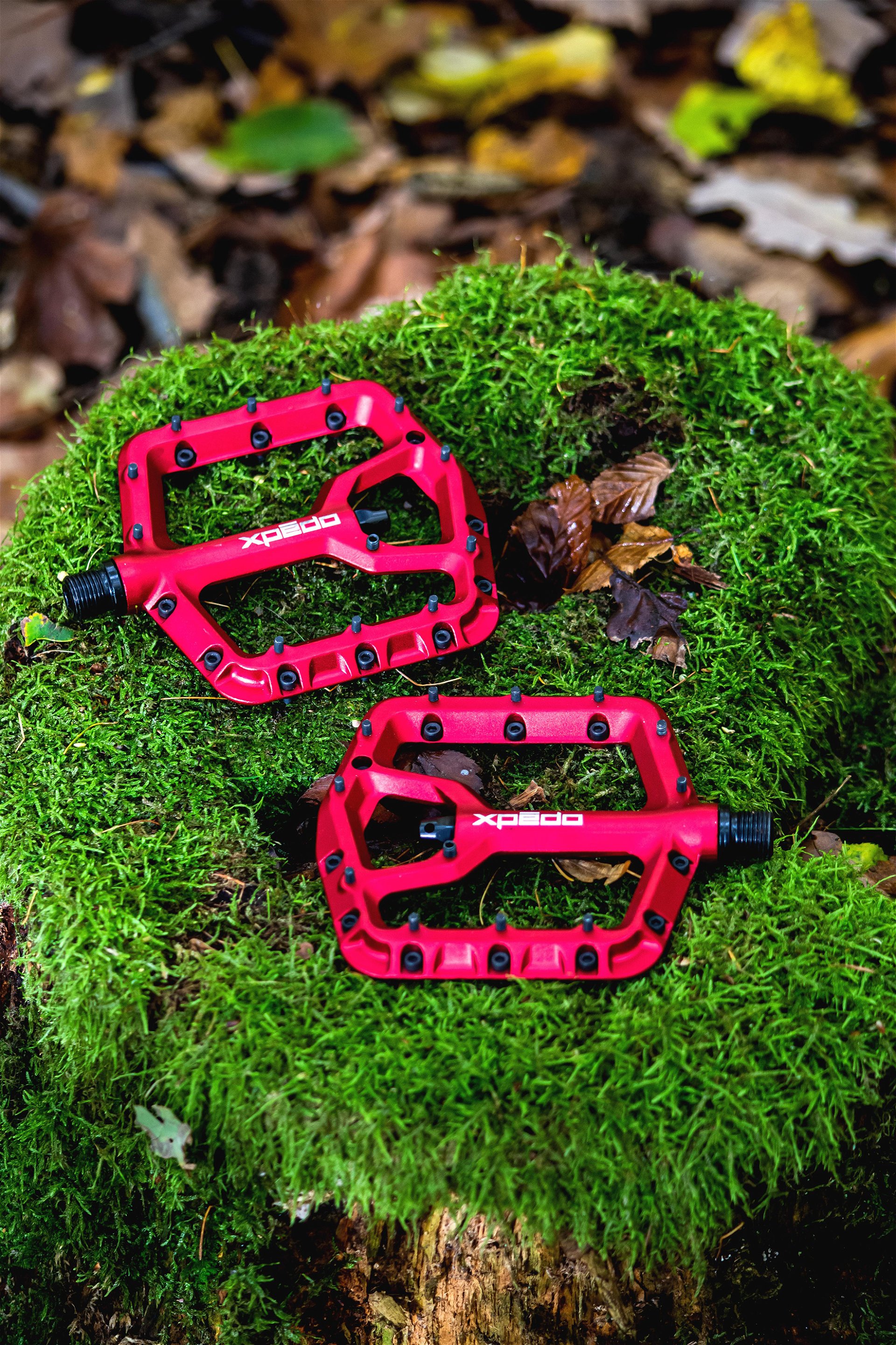 MTB/Plattform Pedal TRIDENT, rot, 9/16