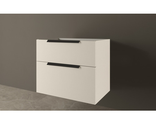 Badkamermeubel Baden Haus Urban BxHxD 74 x 62 x 46 cm Frontkleur geborsteld wit mat