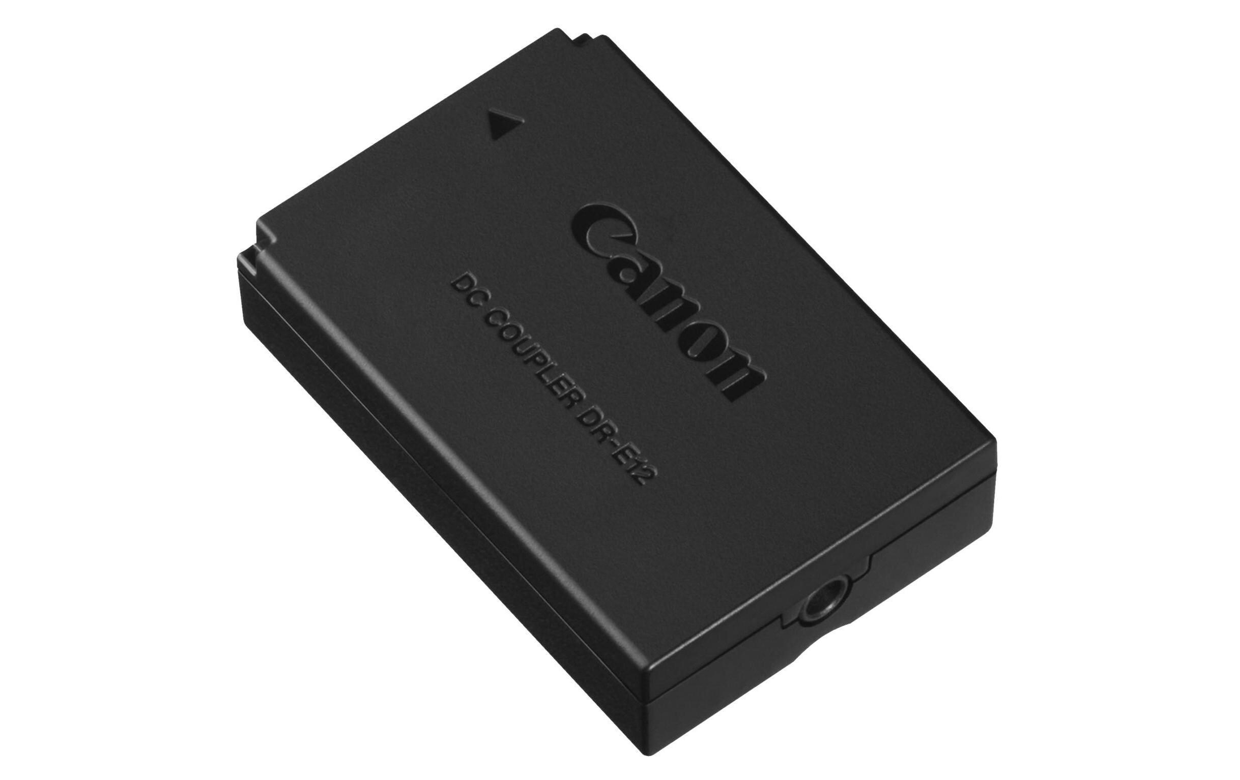 Netzadapter DC-Kuppler DR-E12Versorgt zusammen mit dem AC Adapter Ihre Kamera mit Strom
