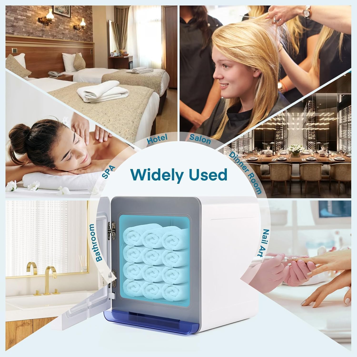8L Handtuchwärmer, 3-in-1 Handtuchheizschrank, Handtuchwärmer Elektrisch mit UV Sterilisator, Elektrischer Handtuchheizkörper, Handtuchhalter Heizkörper für Spa, Massage, Salon und Nagelpflege