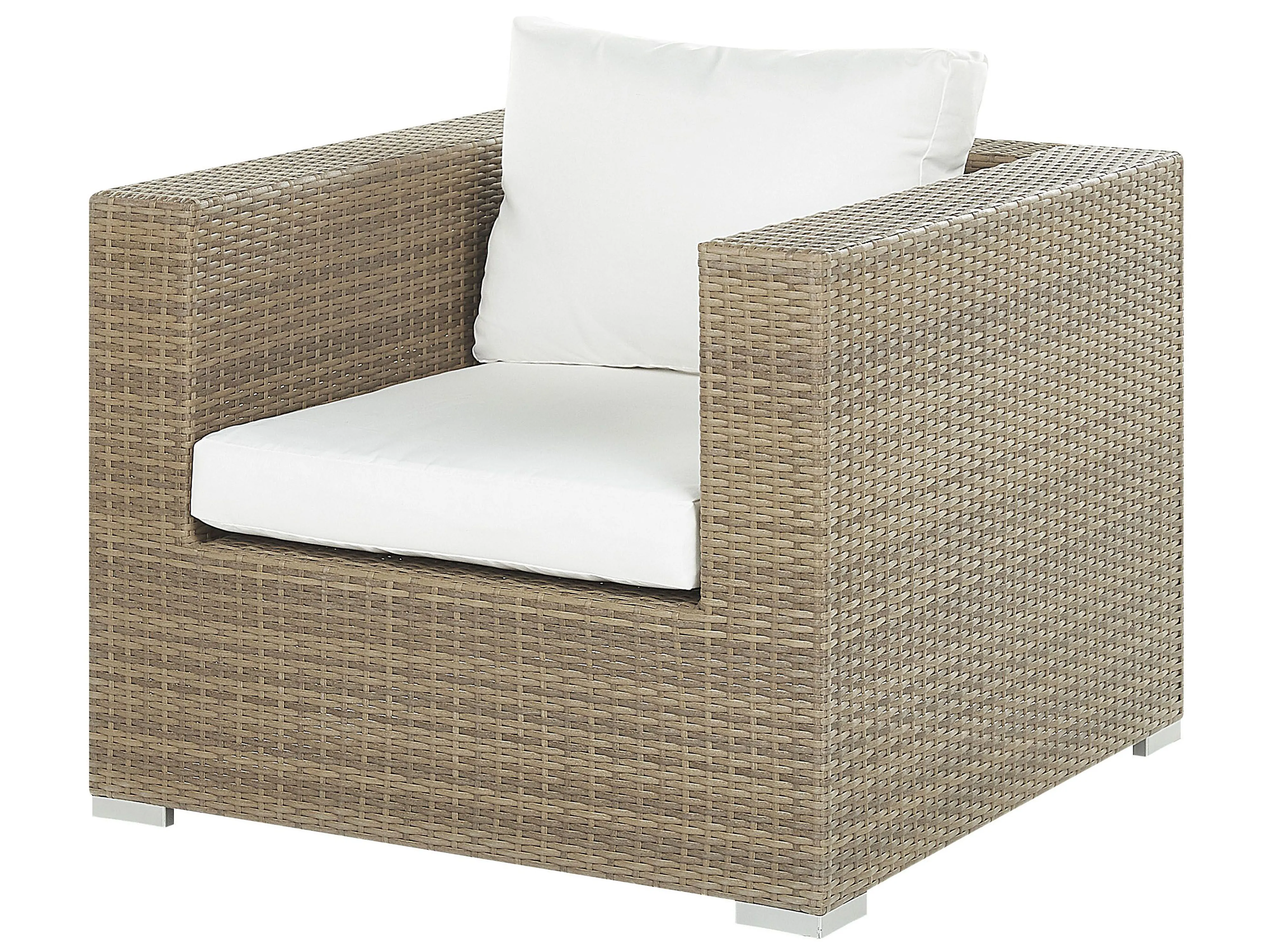Loungeset met tafel 8-zits MAESTRO modulair PE rotan Lichtbruin