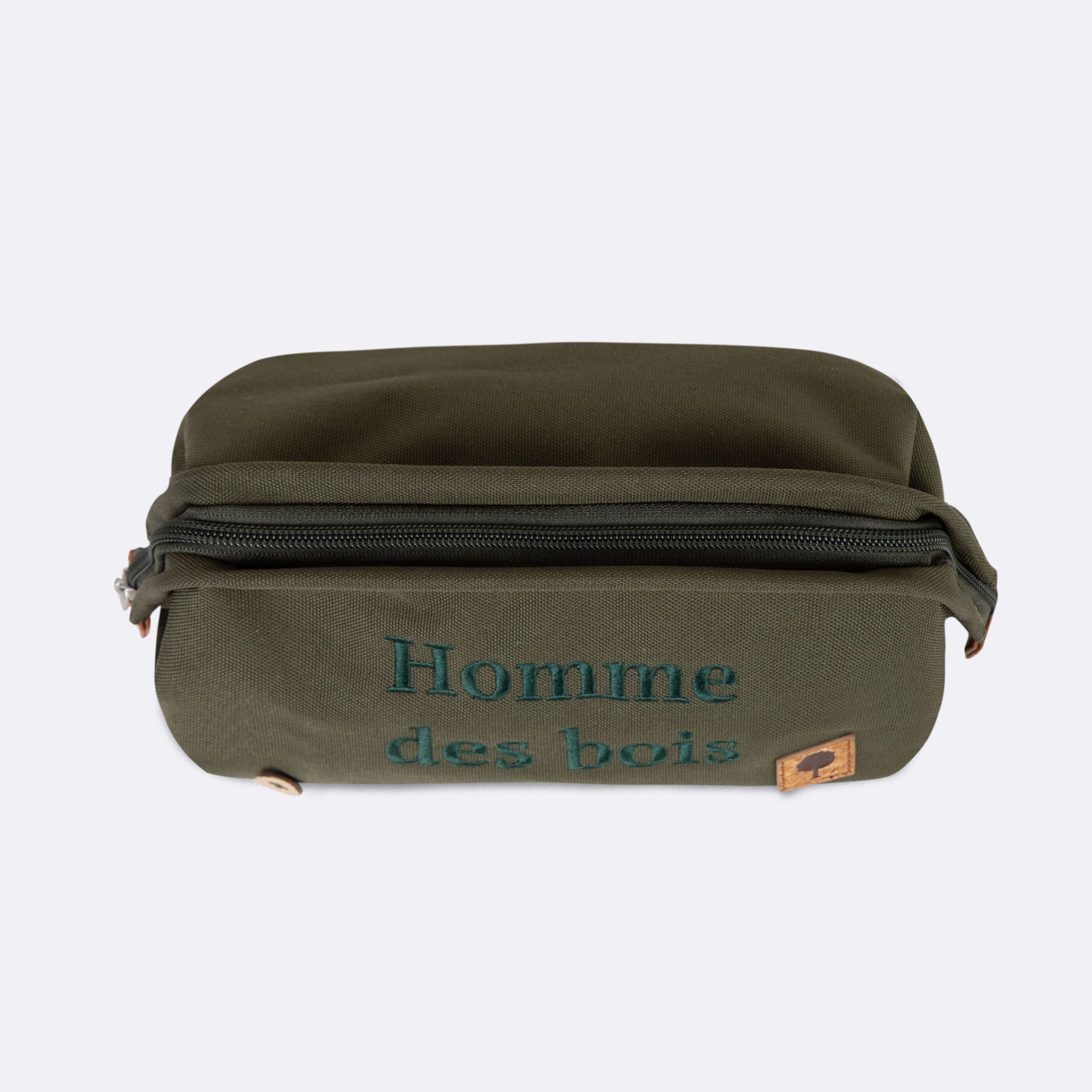Trousse de toilette kaki végan en polyester recyclé - modèle Washbag