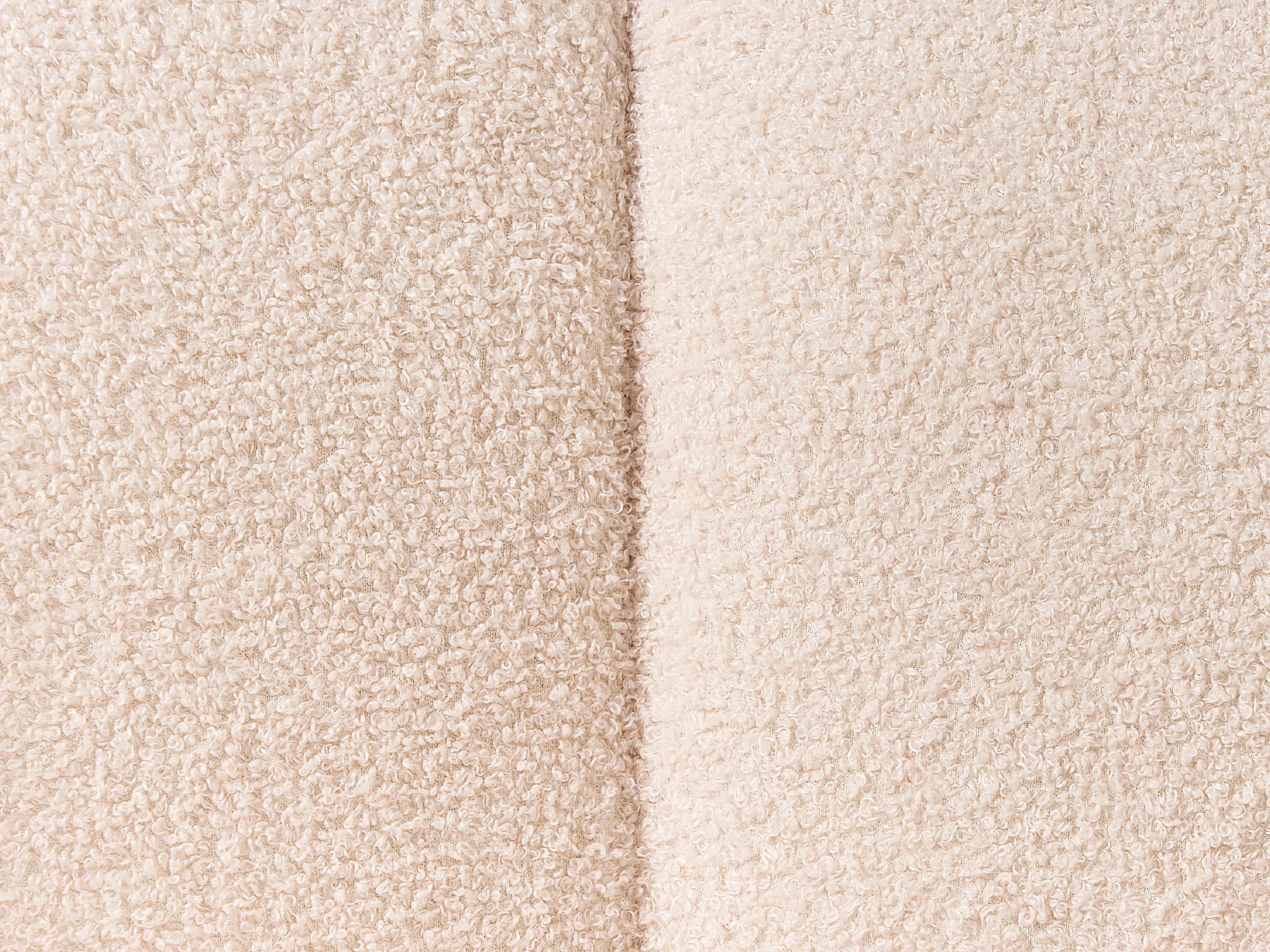 Linkszijdige chaise longue ALLIER Bouclé Lichtbeige