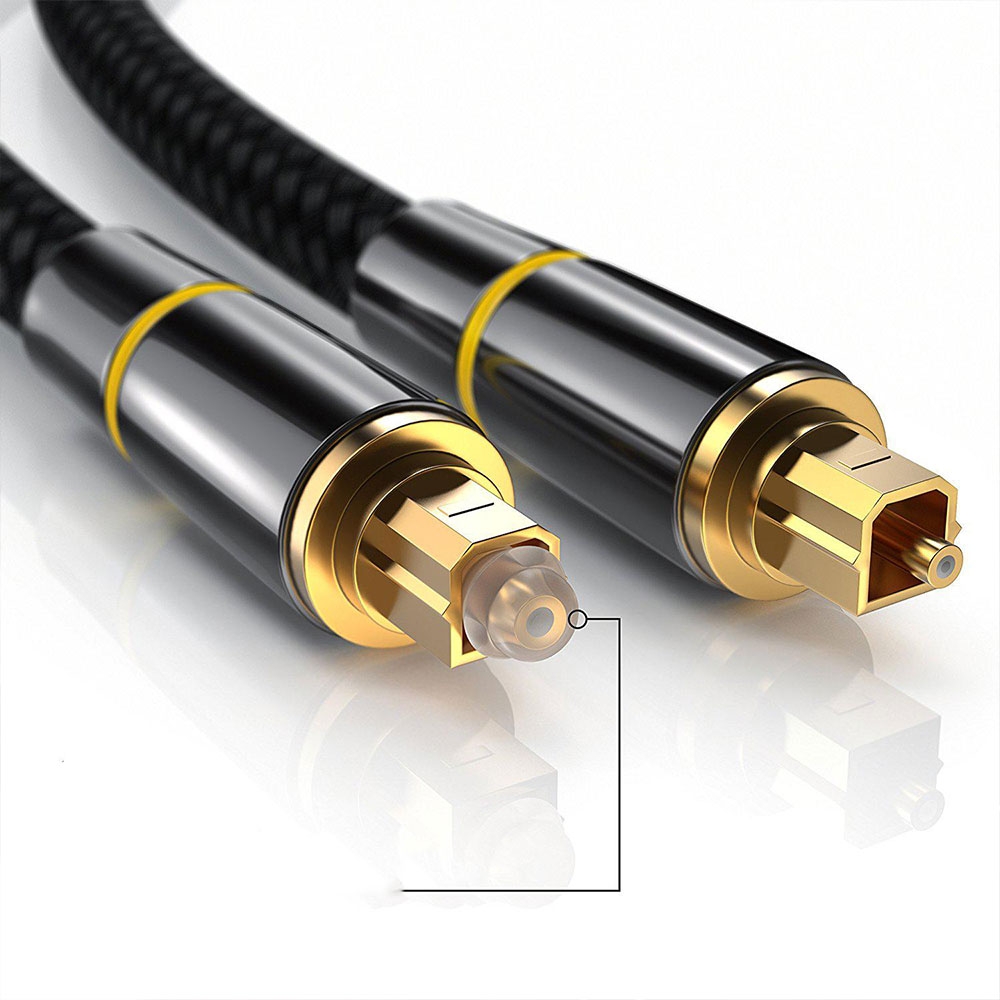 (1m) Optisches Digital Toslink Kabel SPDIF für Audiodaten - Schwarz