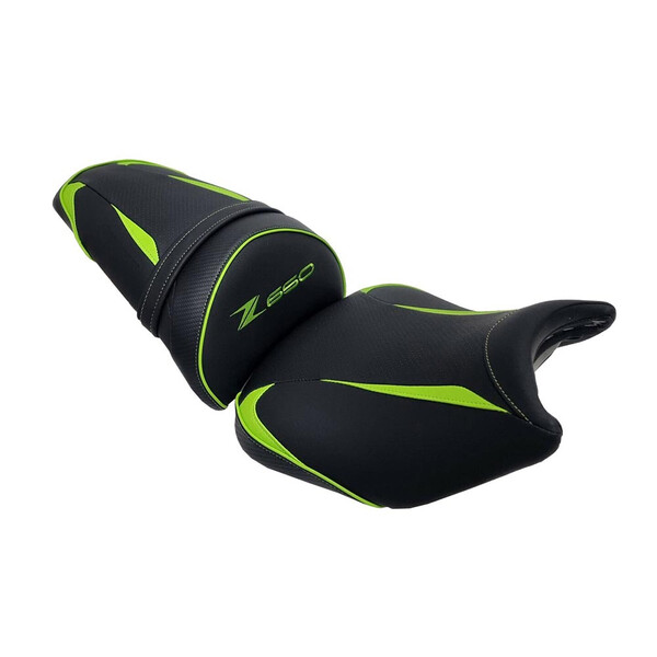 Bagster - Selle Ready Luxe série spéciale Kawasaki Z650 (2020-2023) Noir / Carbone / Vert fluo