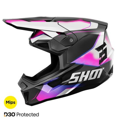 Casque cross Shot LITE - ASTRAL 2025 - Bleu / Rose
