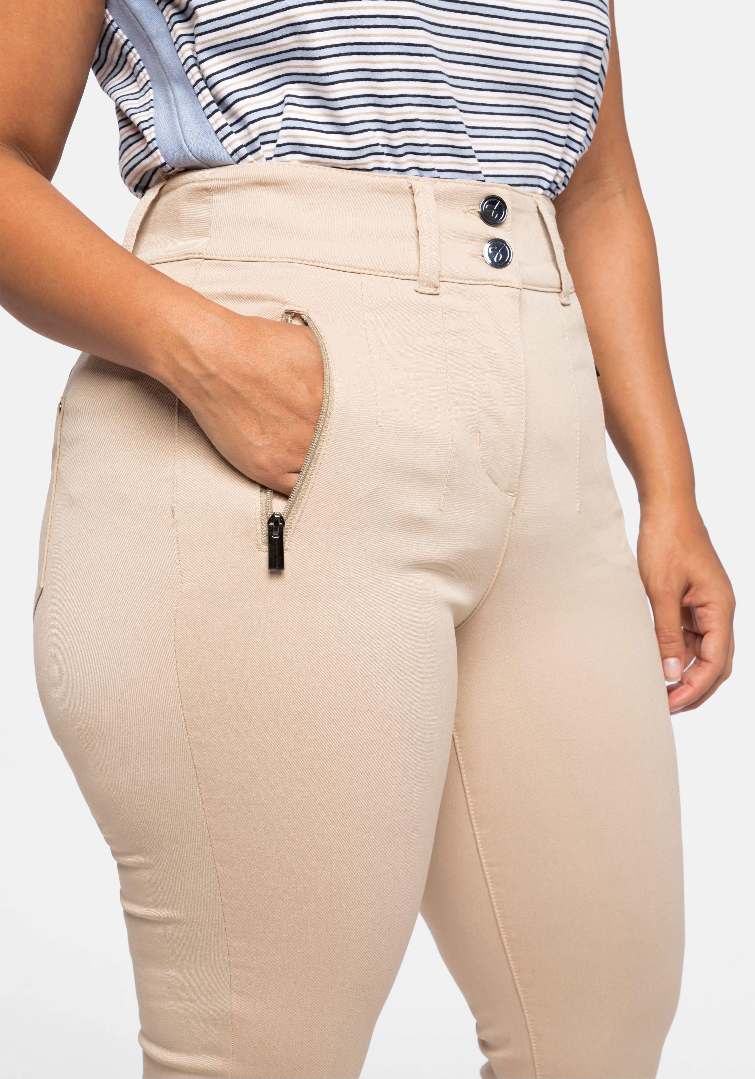 Skinny Hose mit High-Waist-Bund, superelastisch