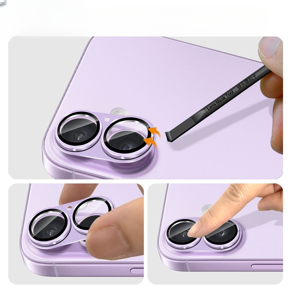 iPhone 17 Kamera Objektiv Protector Vollschutz mit Panzer Glas - Lila (Lavendel)