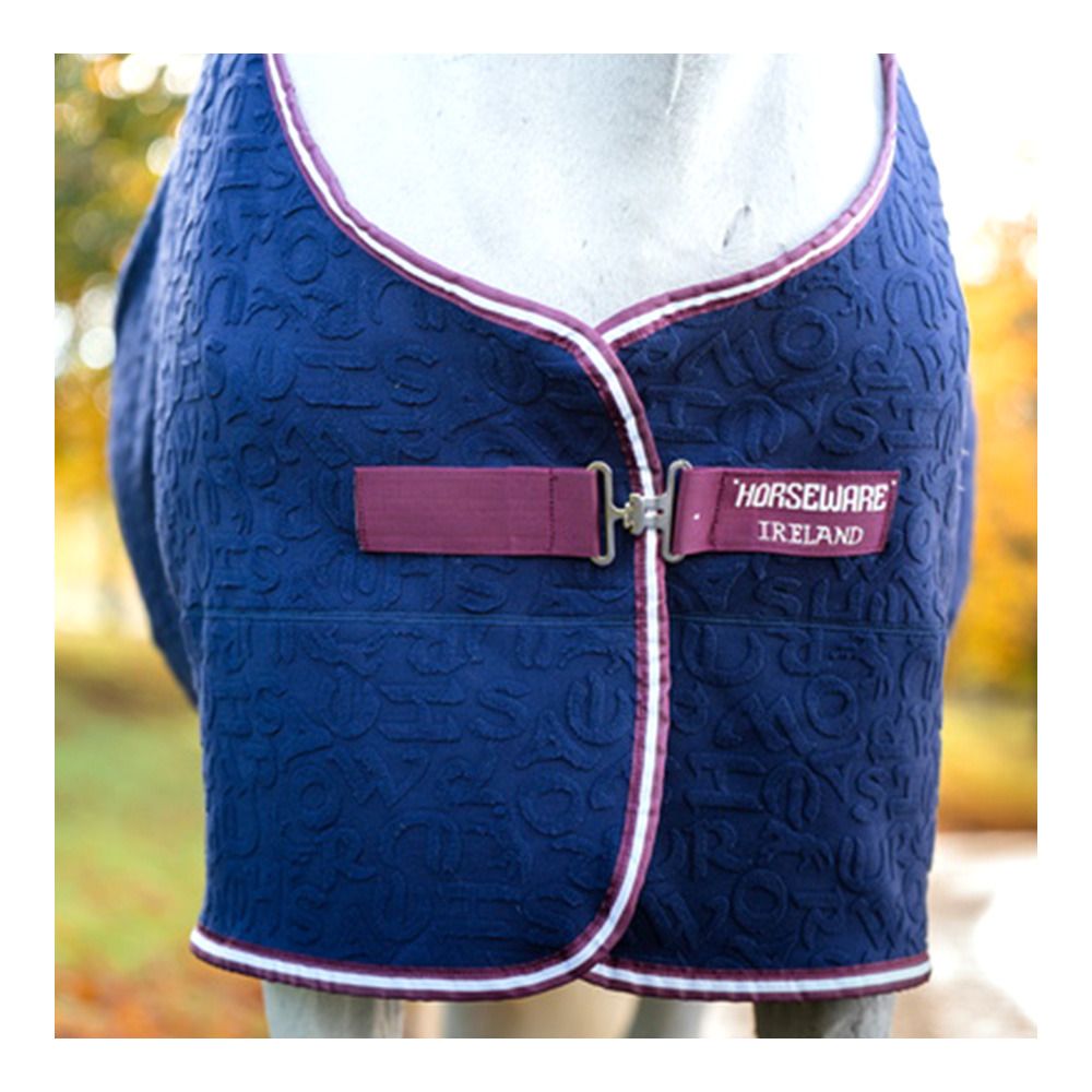 Horseware EMBOSSED JERSEY COOL 0G - Chemise de box navy hw print/burgandy/white