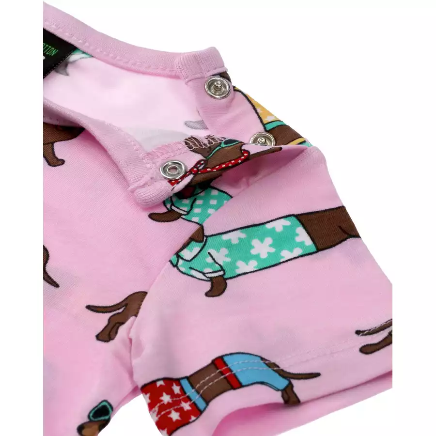 Villervalla Shirt Kurzarm Dachshund himbeere