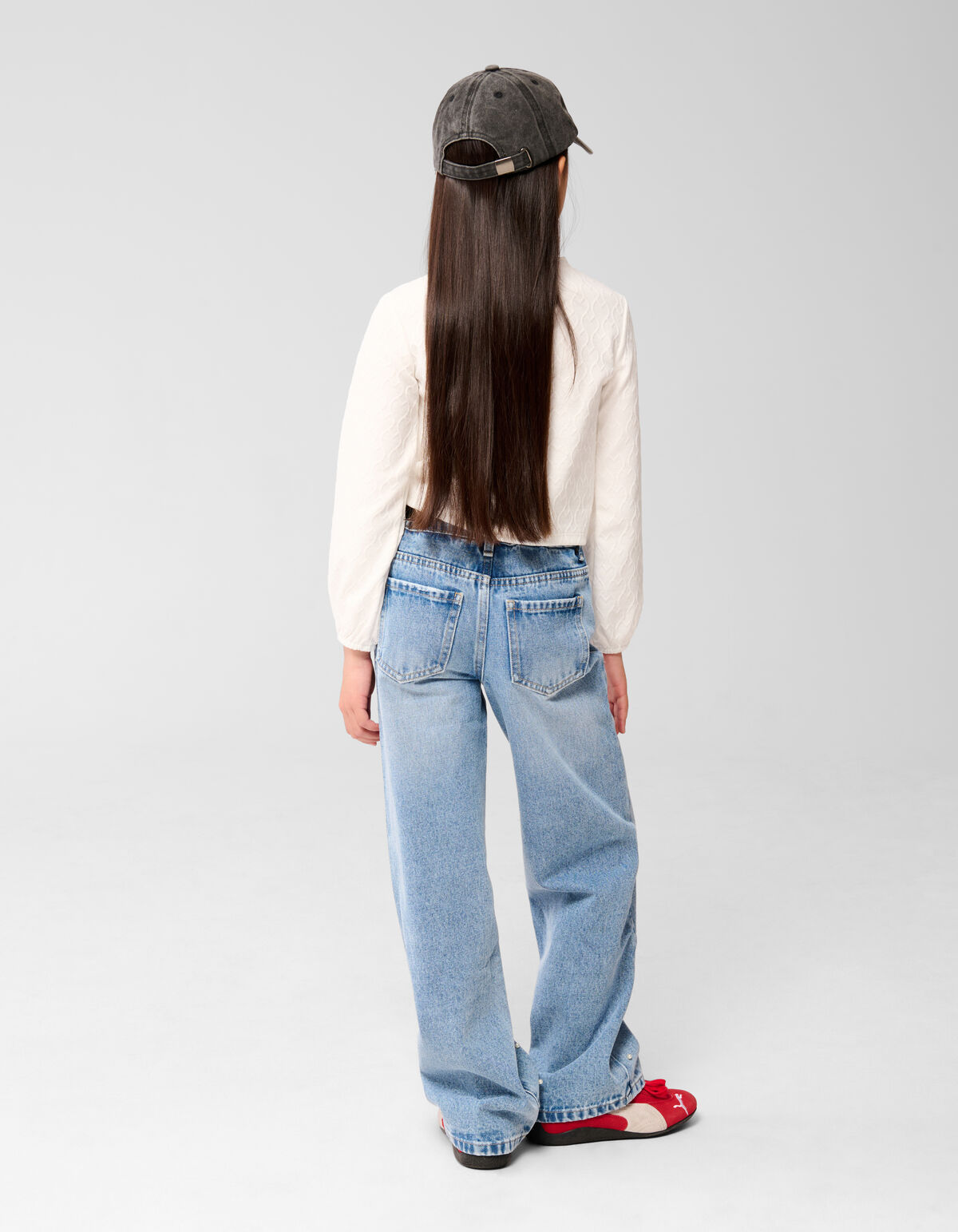 Parel Wide Leg Fit Jeans Blauw
