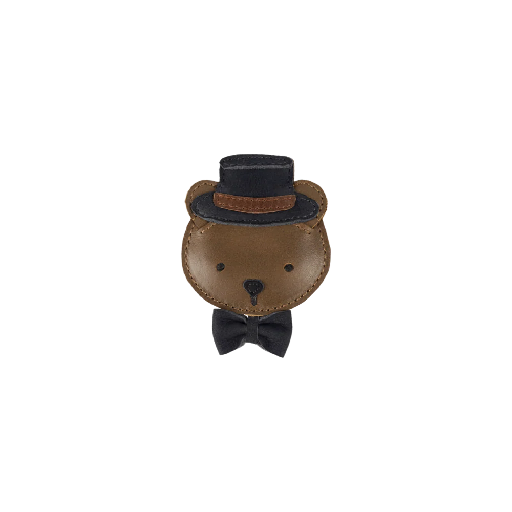Ceesie Clip | Bear | Cognac Classic Leather