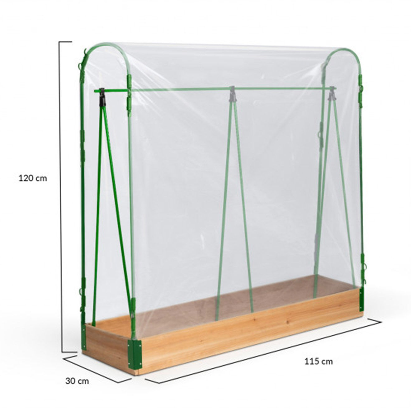 Pratik Garden Serre de potager Aroma Modula Tomato bois naturel/vert/noir - 115x80x54 cm