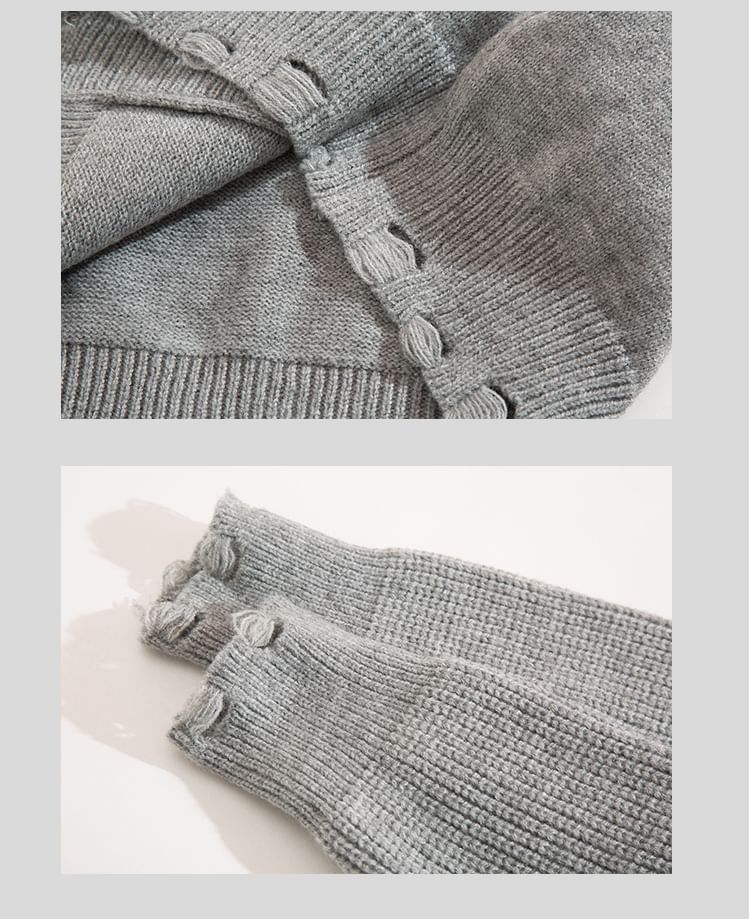 Yelmenor - V-hals effen vest met knoopjes