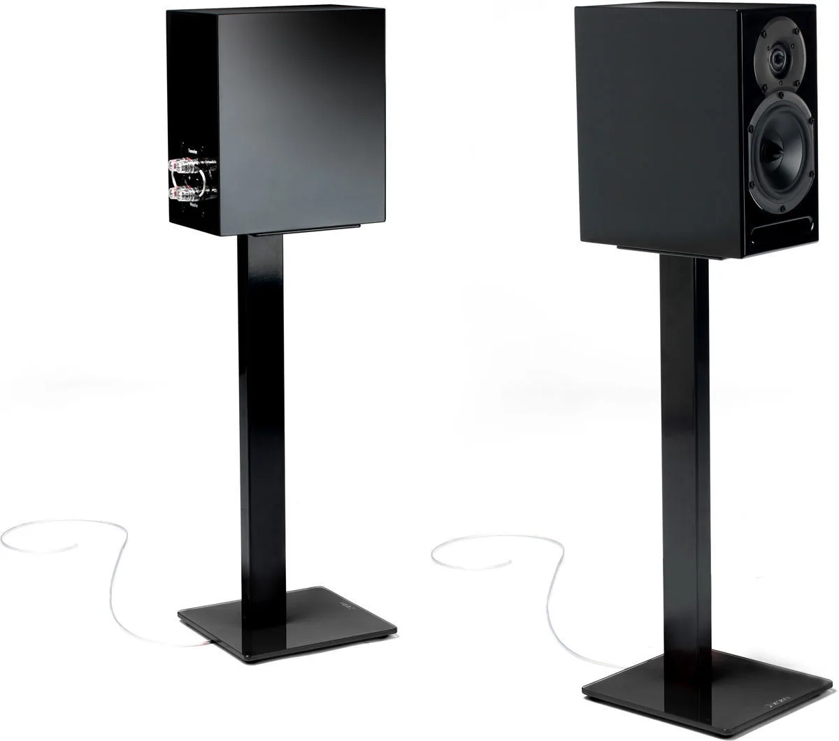NorStone Esse Stand Noir satin (la paire) Pieds pour enceintes