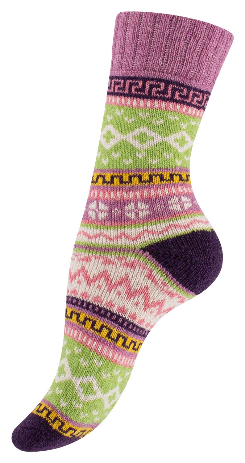 Vincent Creation® 3 Paar Bunte Norwegersocken Hygge Socken