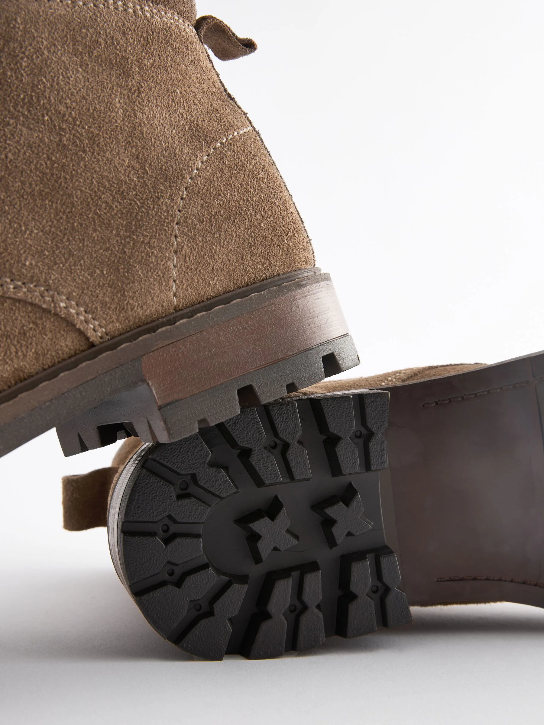 Pastelgeel - Leren hoge schoenen