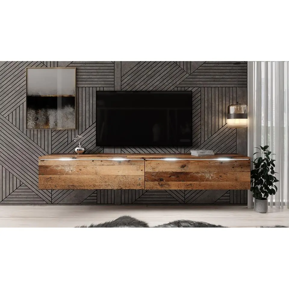 Meubella - TV-Meubel Dixon - Old wood - 180 cm