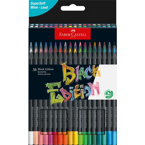 FABER-CASTELL Black Edition, Buntstifte, Kartonetuis