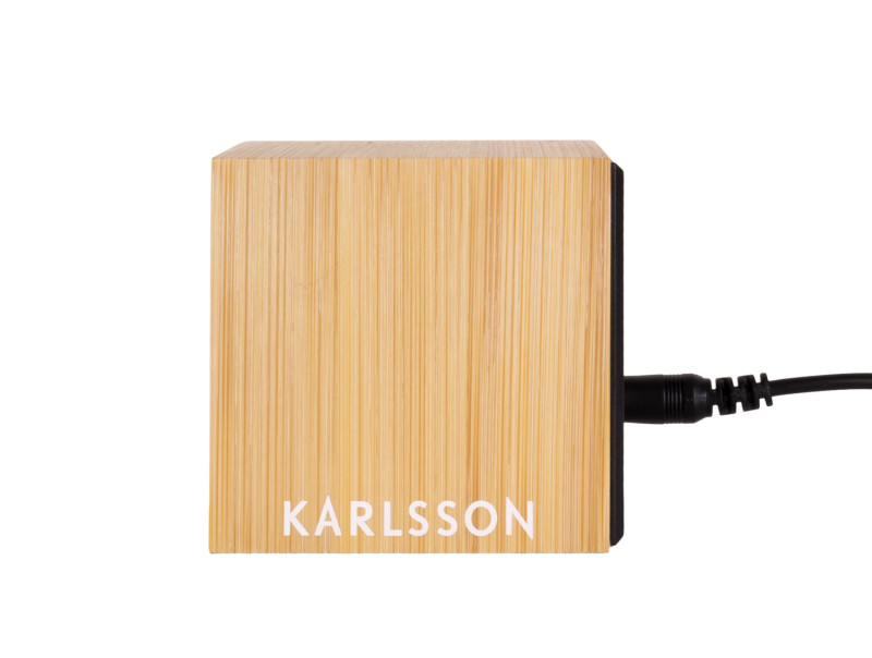 Alarm Clock Mini Cube Bamboo