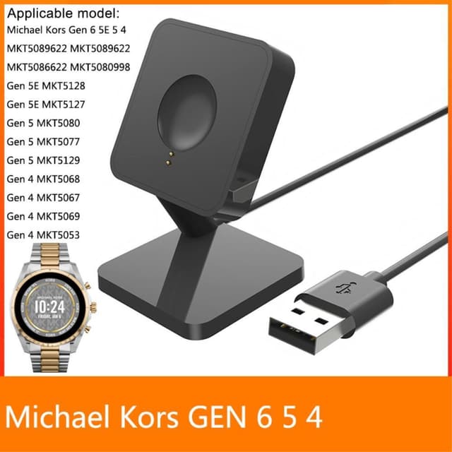 Til Michael Kors Gen 6 USB-opladningskabelholder 1m