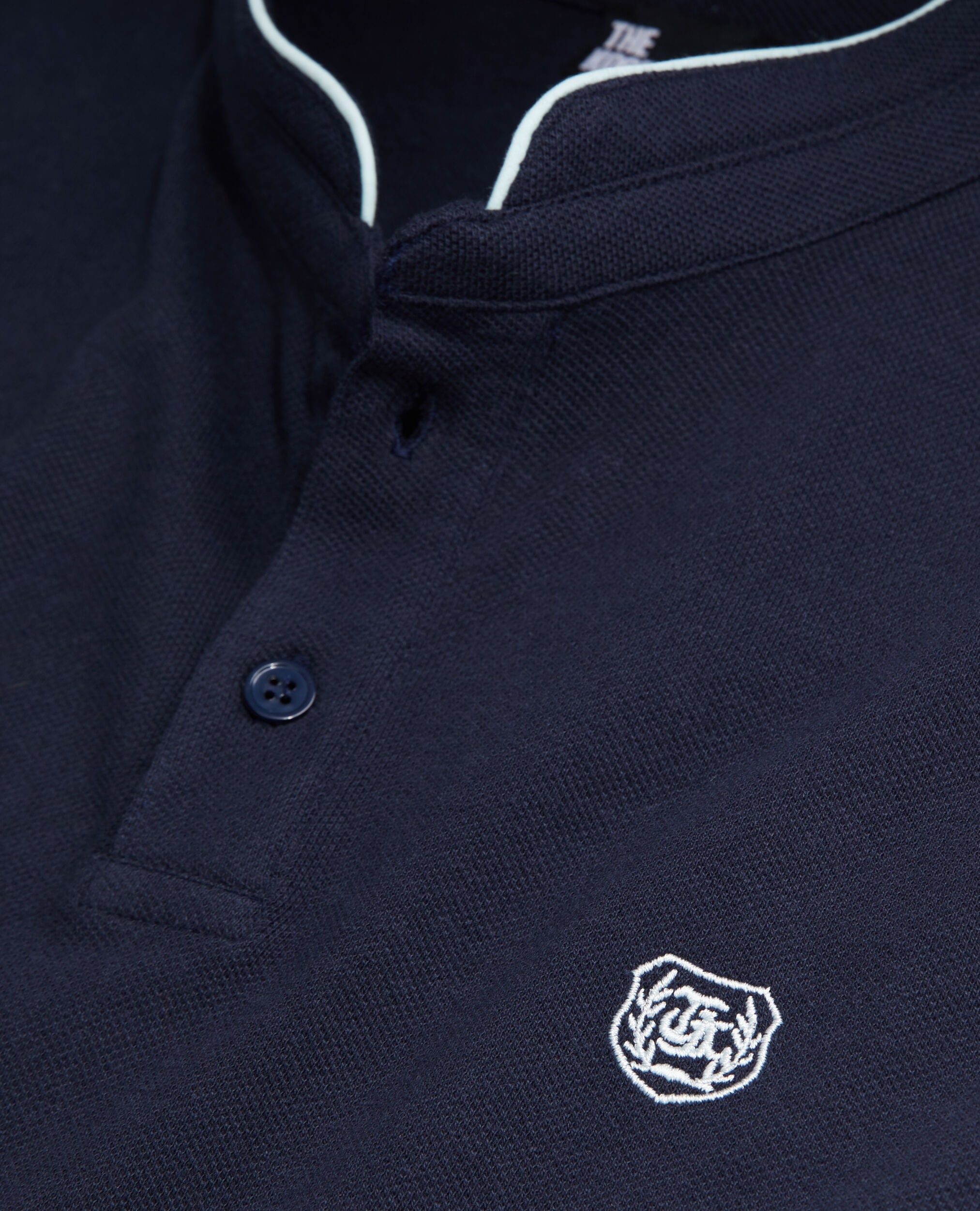 Polo bleu marine en coton