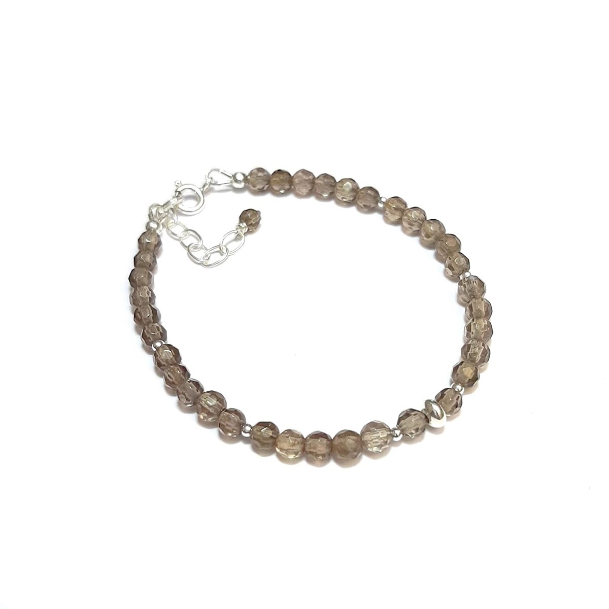 Bracelet Quartz Fumé  Argent 925