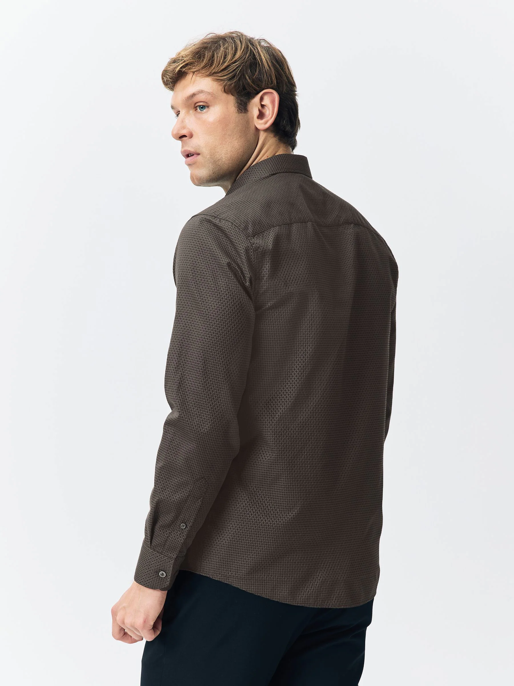Zwart/goud - Smart Trimmed Long Sleeve Party Shirt