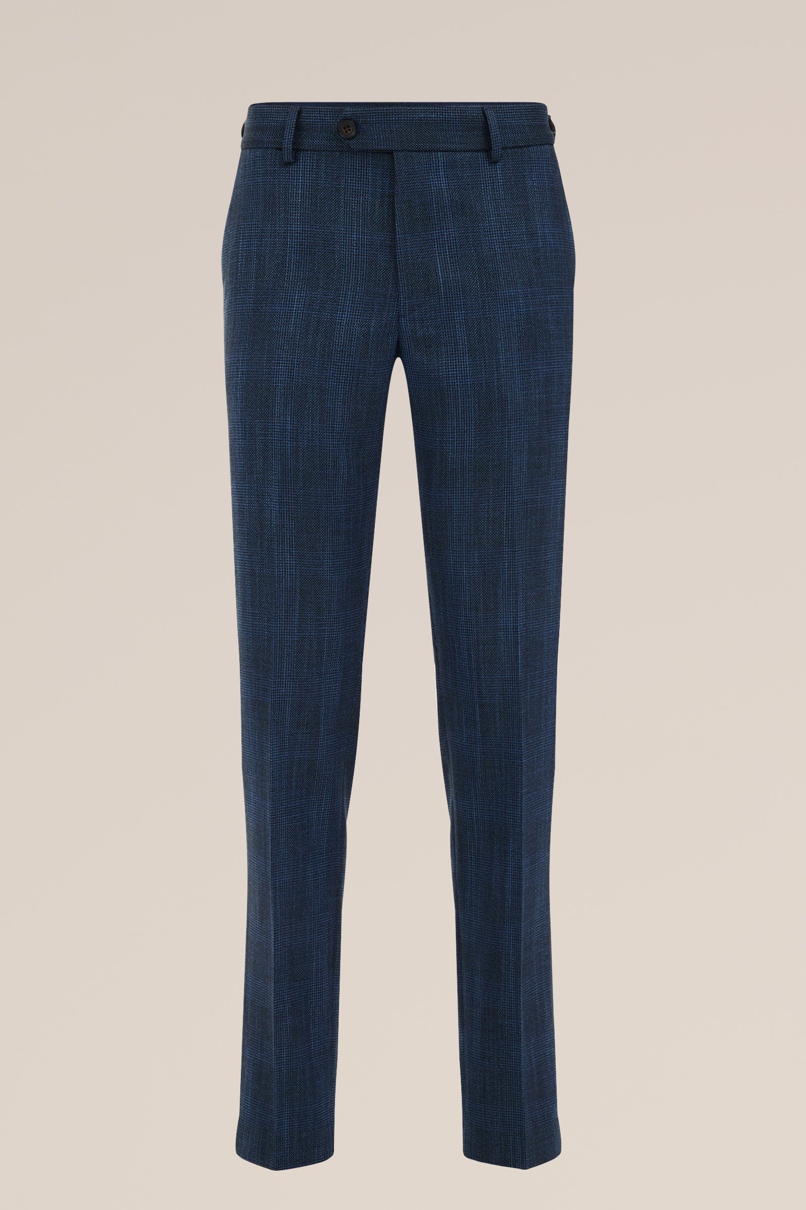 slim fit pantalon met dessin WE Fashion Donkerblauw