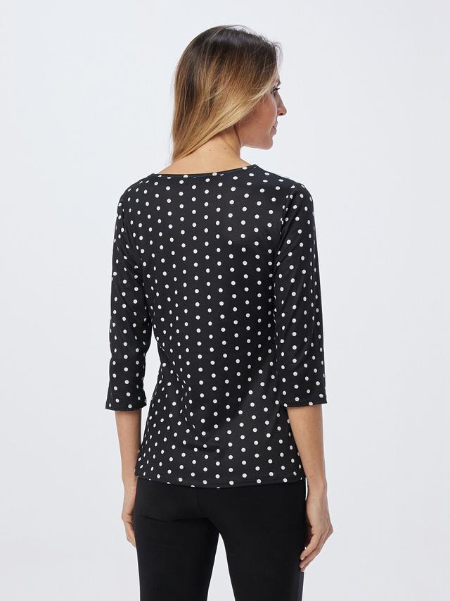 Shirt mit Bubikragen und Punkten