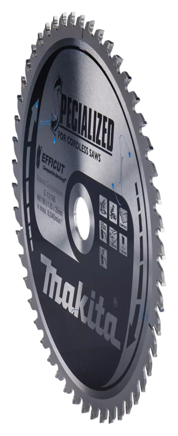 Makita E-12186 Efficut Cirkelzaagblad WPC - 190x20x1,85mm 50T