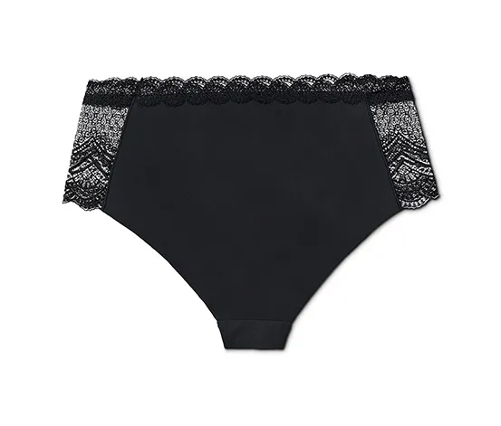 Midrise-Panty, schwarz