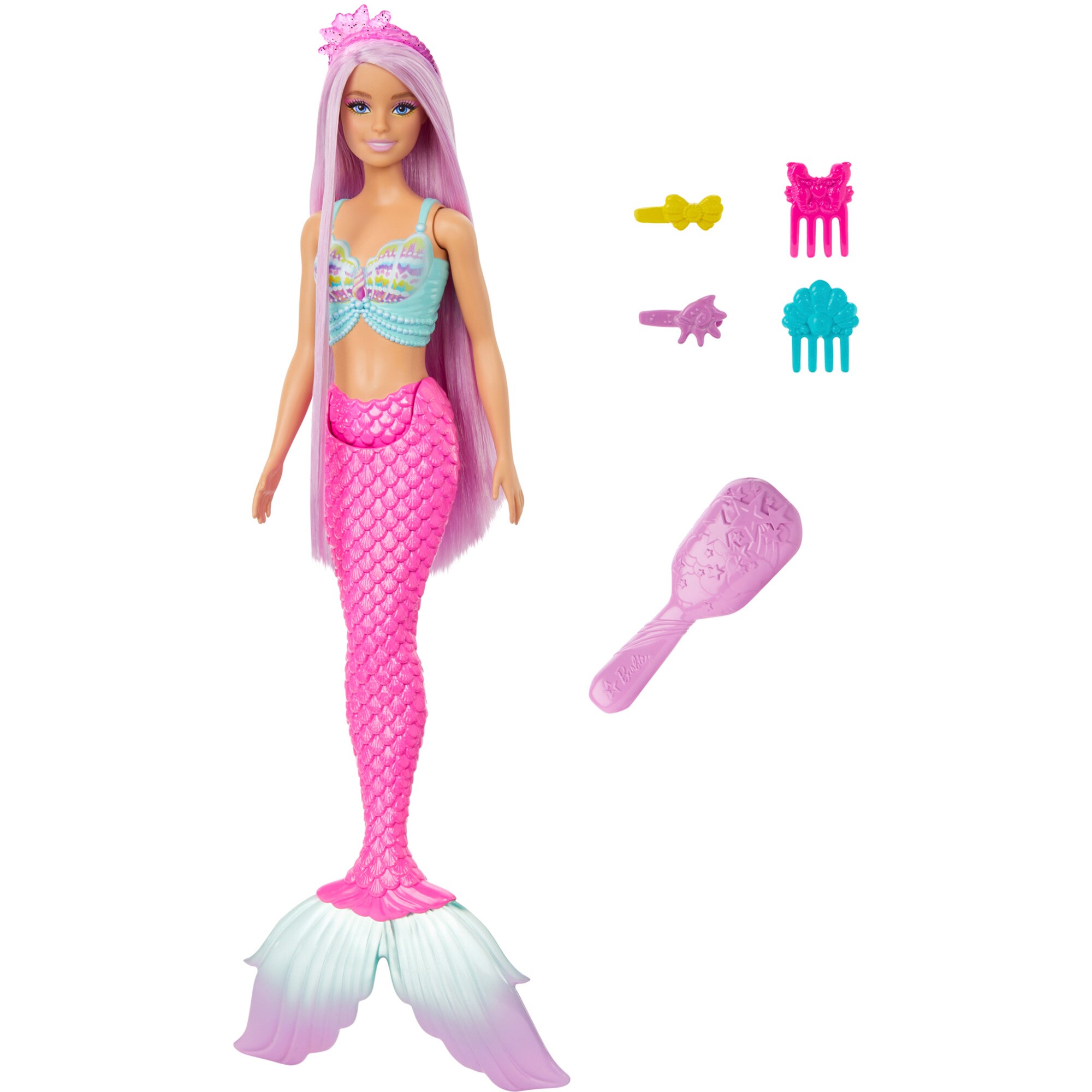 Mattel Puppe Barbie Dreamtopia New Long Hair Fantasy Meerjungfrauen-Puppe