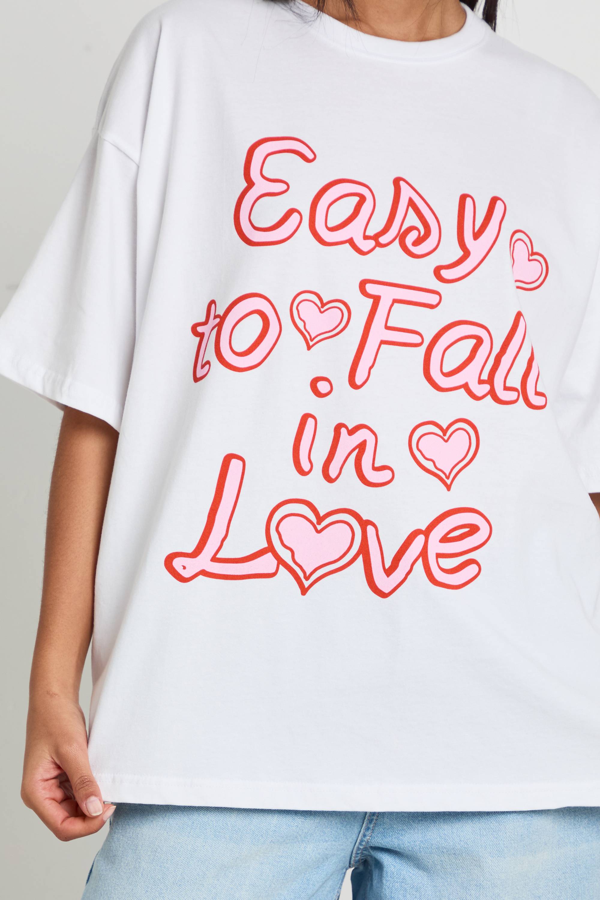 boohoo T-shirt Imprimé Easy To Fall In Love