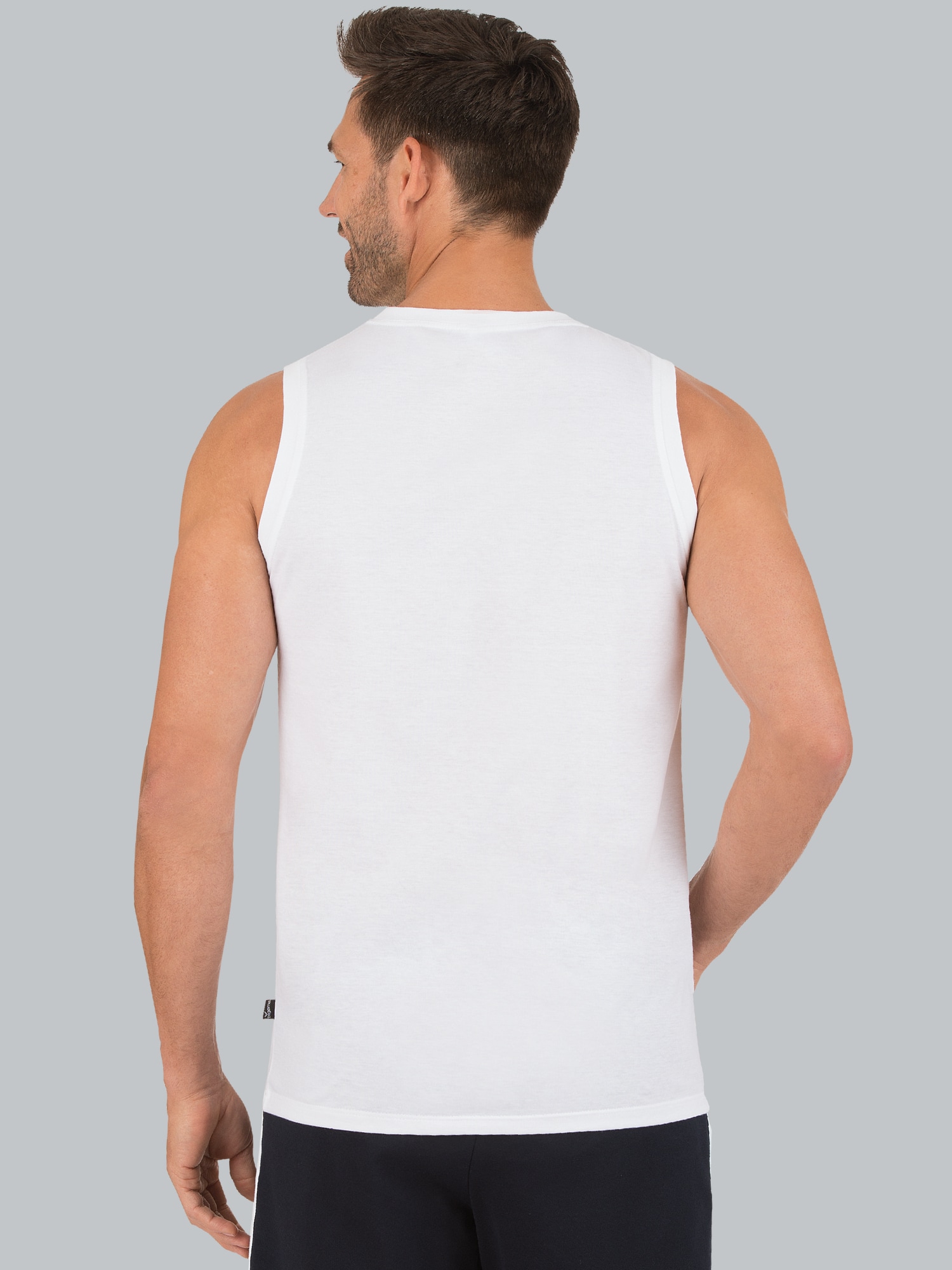Trägershirt aus Single-Jersey Weiss