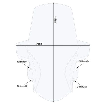 Bulle Givi Haute protection incolore - Incolore