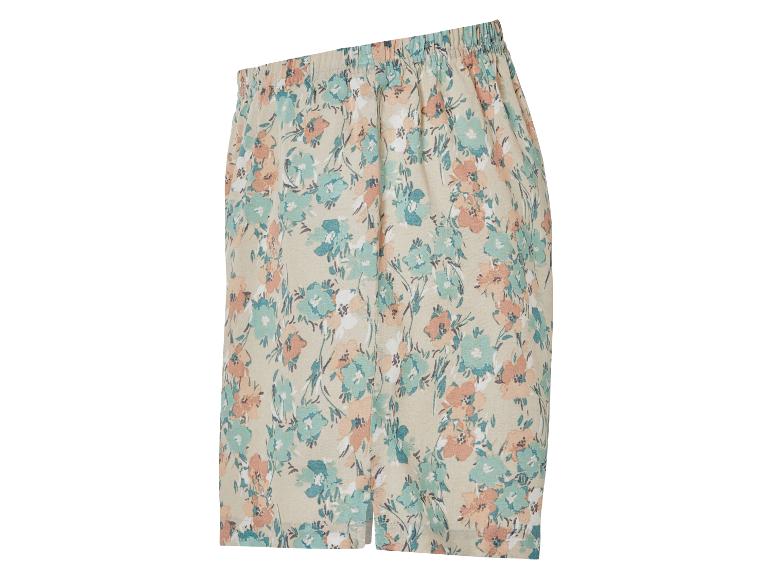 Korte linnen dames pyjama