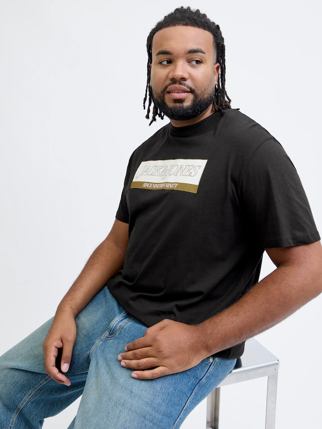 Jack & Jones PlusSize T-Shirt »JORINWOOD BLOCK BRANDING TEE SS CN PLS«