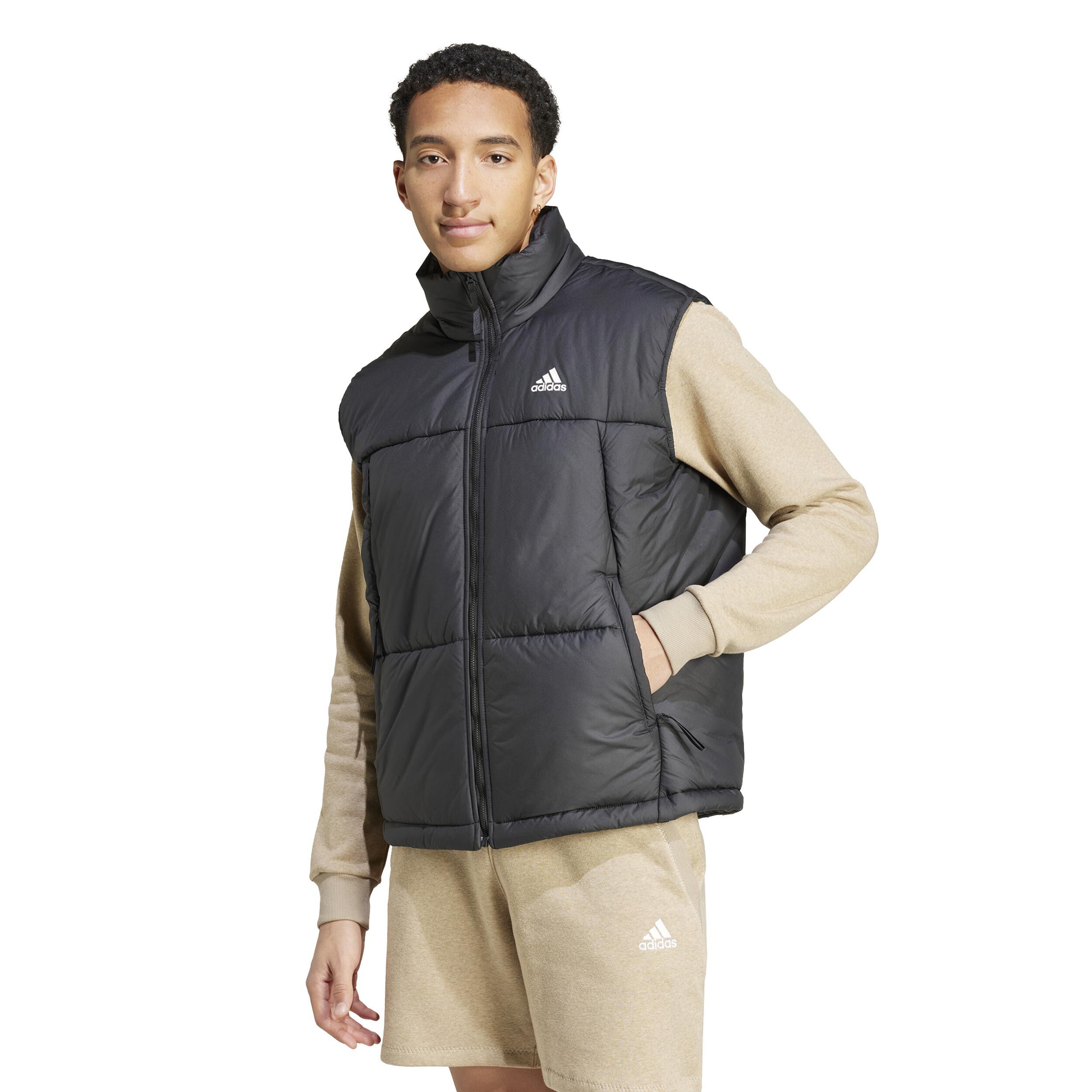 adidas 3 Stripes Puffy Gilet Hommes - Noir