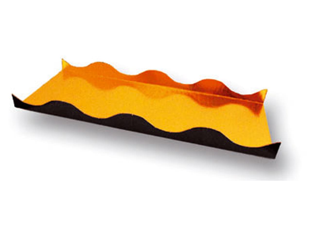 Semelle à bûche or & noir - bords ondulées - 39 x 10 cm (x 50) - Tradiser