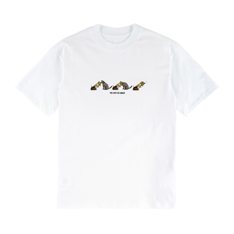 T-SHIRT GROOVE - BLANC