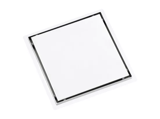 Prolenta Premium - Drain de douche avec couvercle 2 en 1 28x28 cm Acier inoxydable