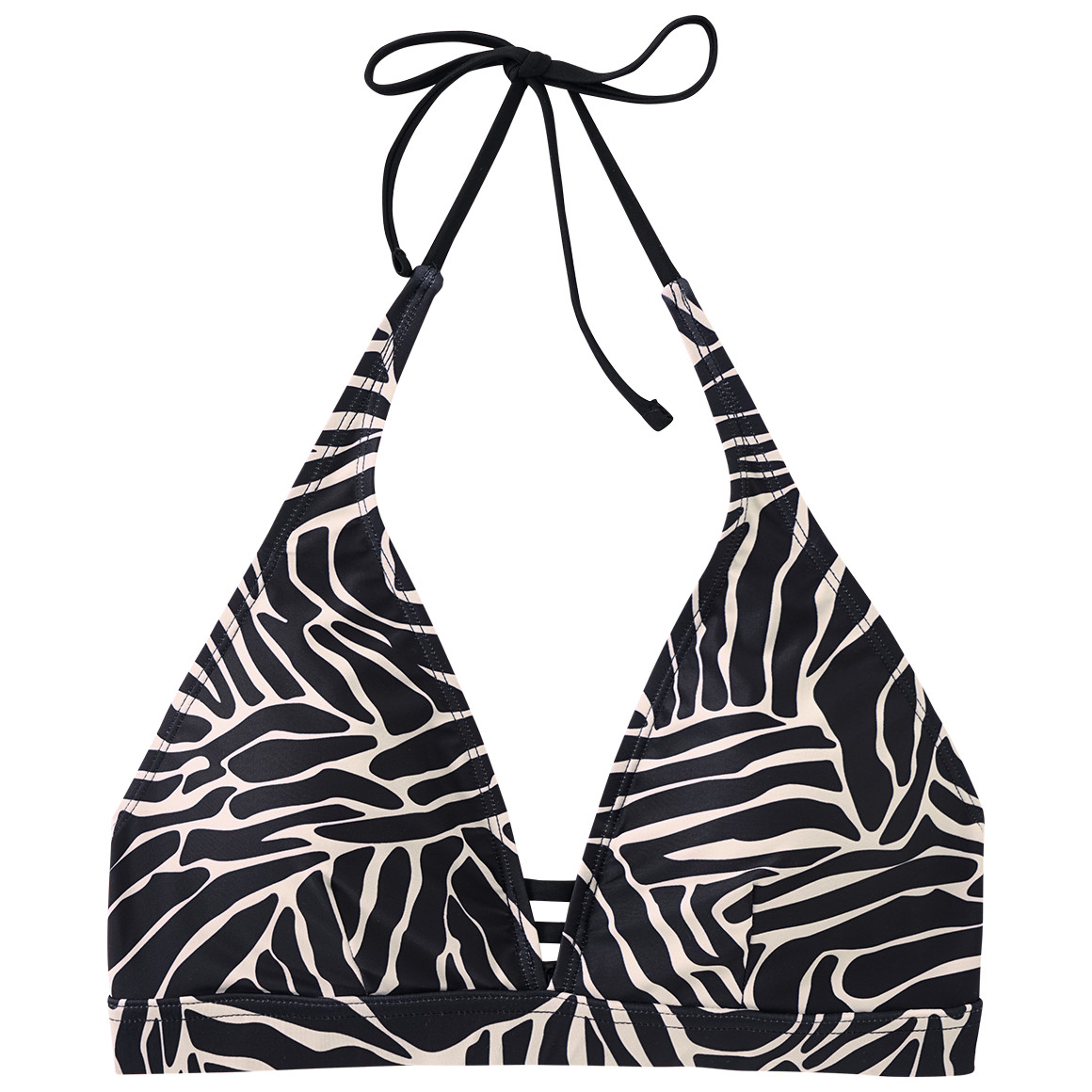 Gina Benotti Damen Bikinioberteil im Zebra-Look schwarz / weiss