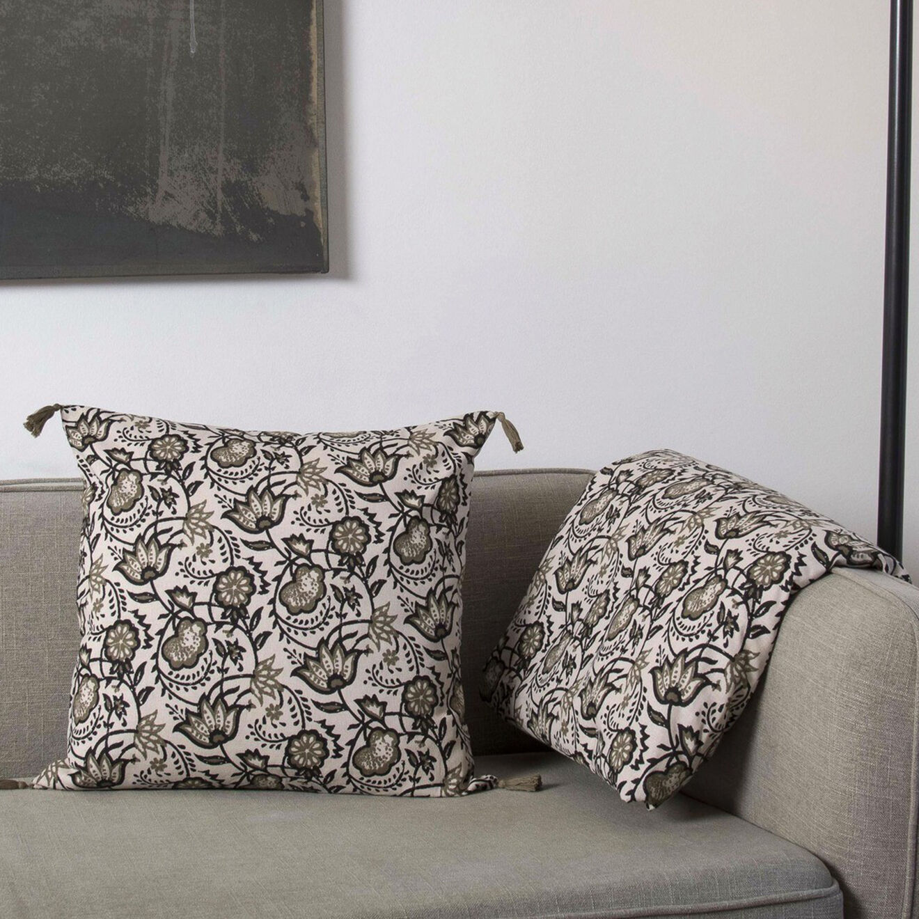 Febronie Housse de coussin Carma taupe