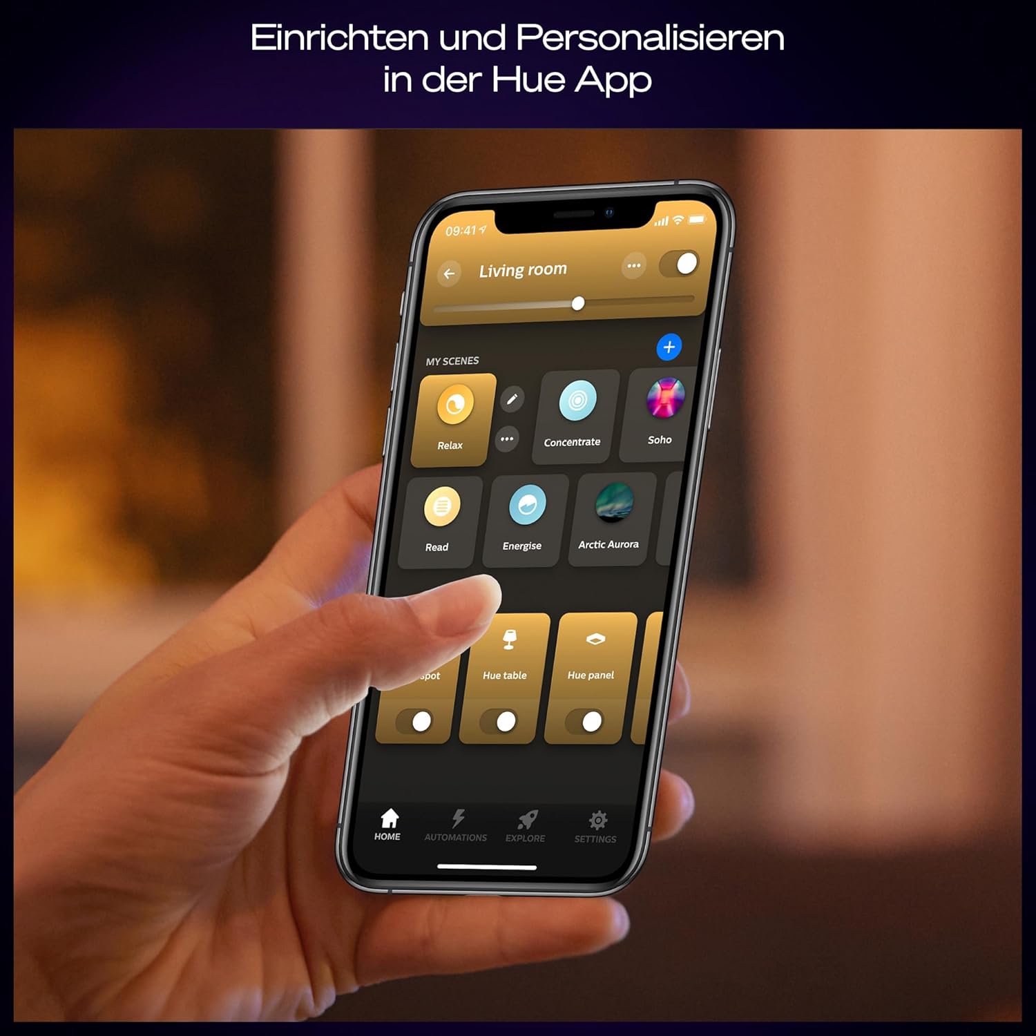 Philips Hue White Ambiance Aurelle smarte LED Panelleuchte, 30x30cm, Innenbeleuchtung, Smart Home Deckenleuchte für Schlafzimmer/Wohnzimmer, neue Generation, weiß