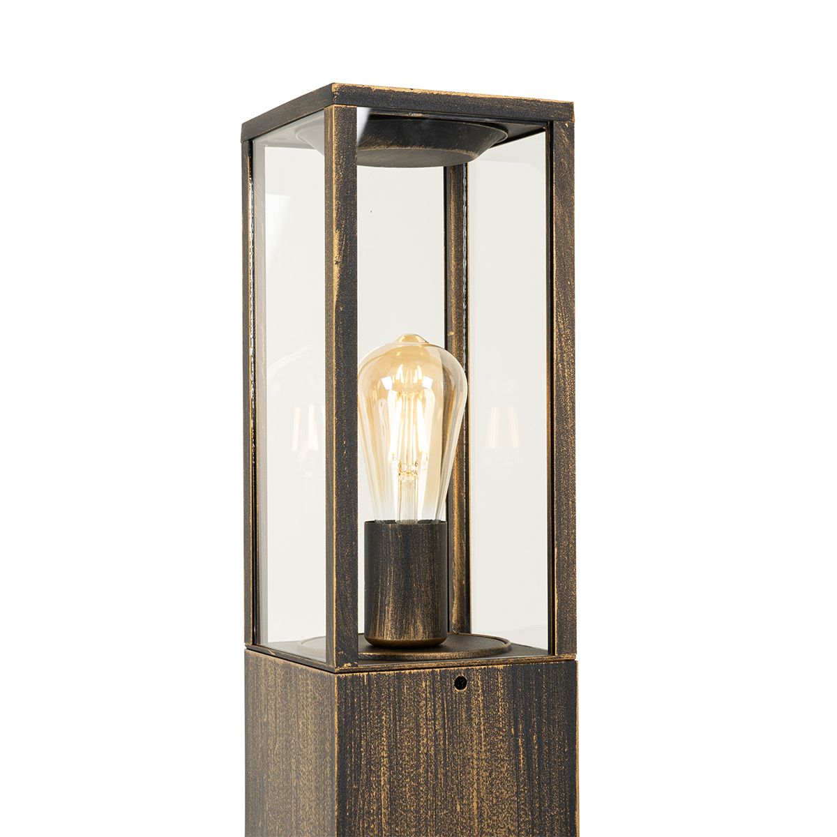 Vintage staande buitenlamp antiek goud 80 cm IP44 - Charlois