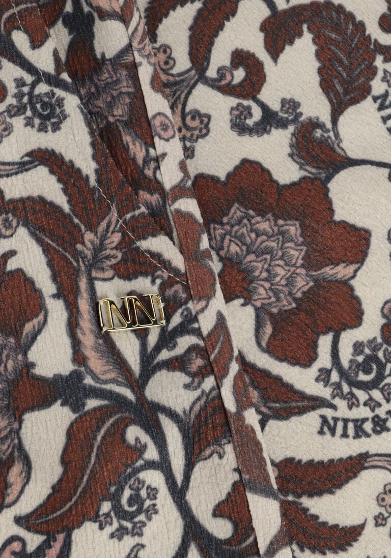NIK & NIK bordeaux nik & nik pantalon bianca allover pants