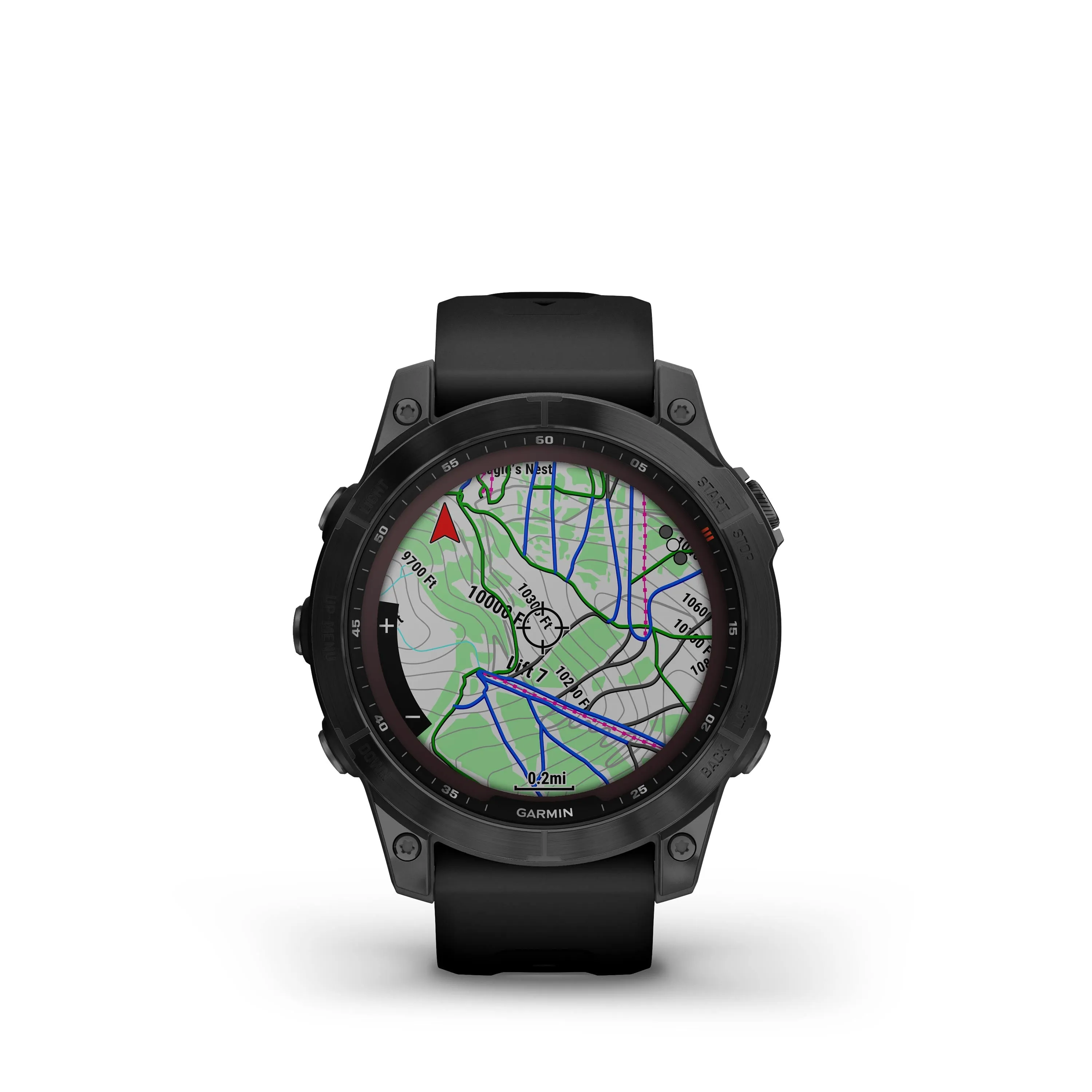 Garmin -  Smartwatch 7 Sapphire Solar DLC-Titan